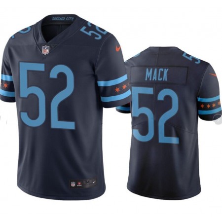 Men's Chicago Bears #52 Khalil Mack Navy 2019 City Edition Limited Stitched NFL Jersey