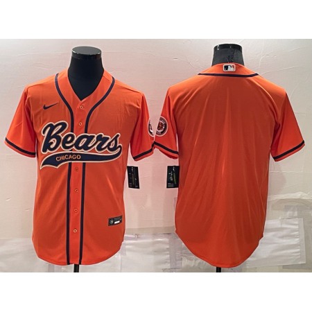 Men's Chicago Bears Blank Orange Stitched Jersey