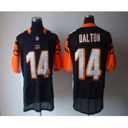 Nike Bengals #14 Andy Dalton Black Team Color Men's Stitched NFL Elite Jersey