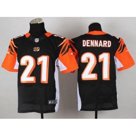 Nike Bengals #21 Darqueze Dennard Black Team Color Men's Stitched NFL Elite Jersey
