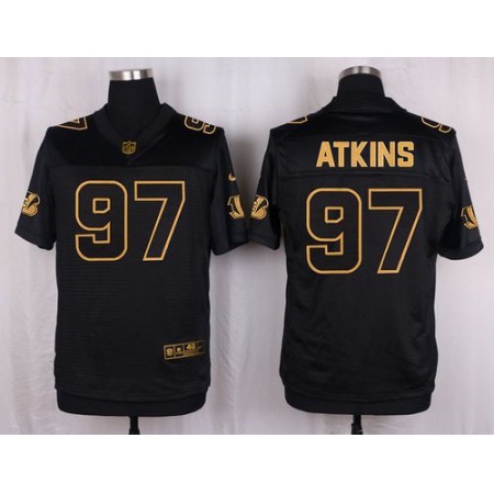 Nike Bengals #97 Geno Atkins Black Men's Stitched NFL Elite Pro Line Gold Collection Jersey