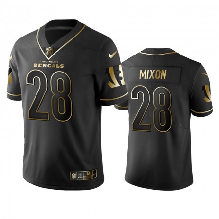 Men's Cincinnati Bengals #28 Joe Mixon 2019 Black Gold Edition Stitched NFL Jersey