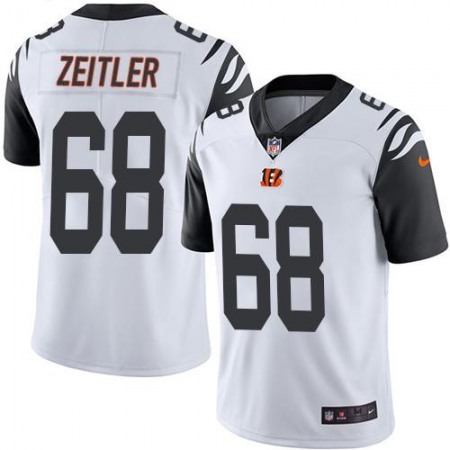 Nike Bengals #68 Kevin Zeitler White Men's Stitched NFL Limited Rush Jersey