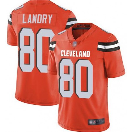 Men's Cleveland Browns #80 Jarvis Landry Orange Vapor Untouchable Limited Stitched Jersey