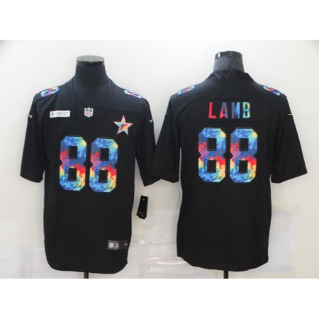Men's Dallas Cowboys #88 CeeDee Lamb 2020 Black Crucial Catch Limited Stitched Jersey