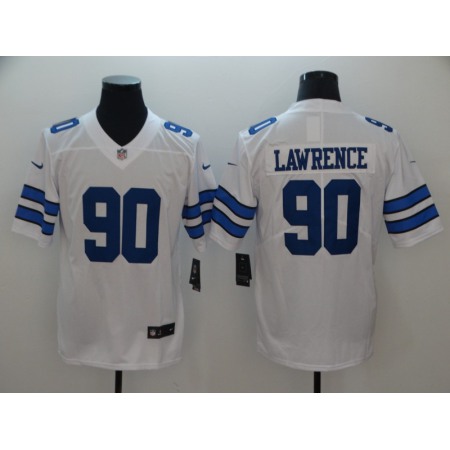 Men's Dallas Cowboys #90 Demarcus Lawrencs White Vapor Untouchable Limited Stitched NFL Jersey