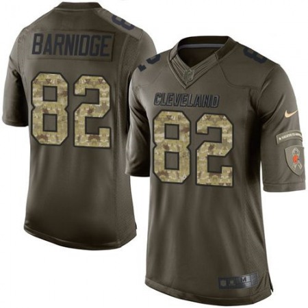 Nike Browns #82 Gary Barnidge Green Men's Stitched NFL Limited Salute to Service Jersey