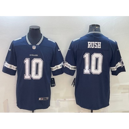 Men's Dallas Cowboys #10 Cooper Rush Navy Stitched Football Jersey