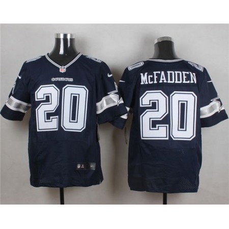 Nike Cowboys #20 Darren McFadden Navy Blue Team Color Men's Stitched NFL Elite Jersey