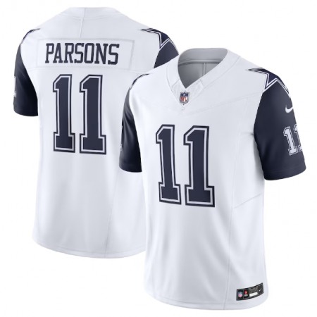 Men's Dallas Cowboys #11 Micah Parsons White 2023 F.U.S.E. Vapor Limited Stitched Football Jersey