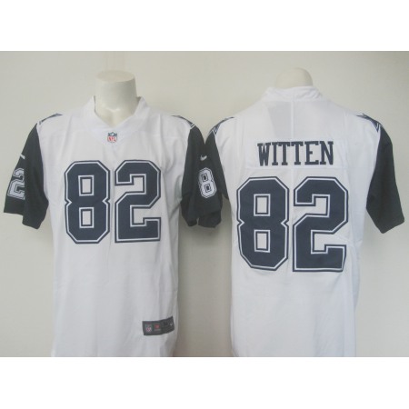 Men's Nike Cowboys#82 Jason Witten White Limited Rush Stitched NFL Jersey