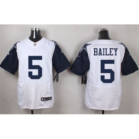 Nike Cowboys #5 Dan Bailey White Men's Stitched NFL Elite Rush Jersey