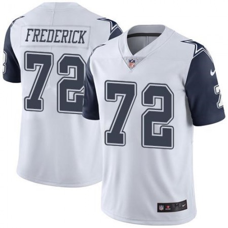 Nike Cowboys #72 Travis Frederick White Men's Stitched NFL Limited Rush Jersey