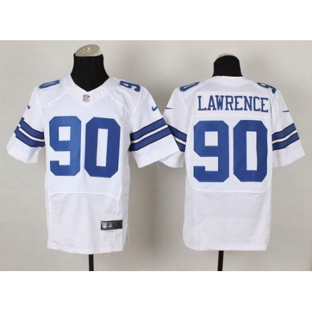 Nike Cowboys #90 Demarcus Lawrence White Men's Stitched NFL Elite Jersey