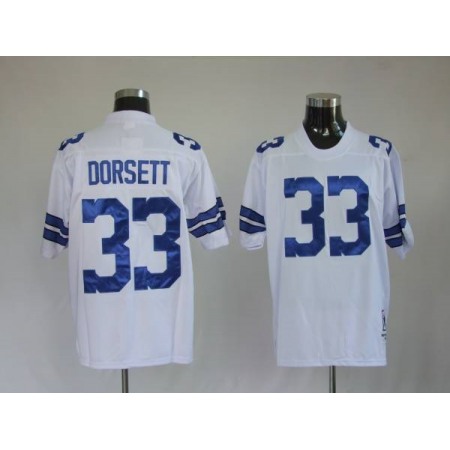 Mitchell & Ness Cowboys #33 Tony Dorsett White Stitched Throwback NFL Jersey