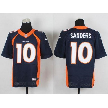 Nike Broncos #10 Emmanuel Sanders Navy Blue Alternate Men's Stitched NFL New Elite Jersey
