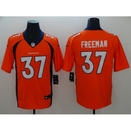 Men's Denver Broncos #37 Royce Freeman Orange Vapor Untouchable Limited NFL Stitched Jersey
