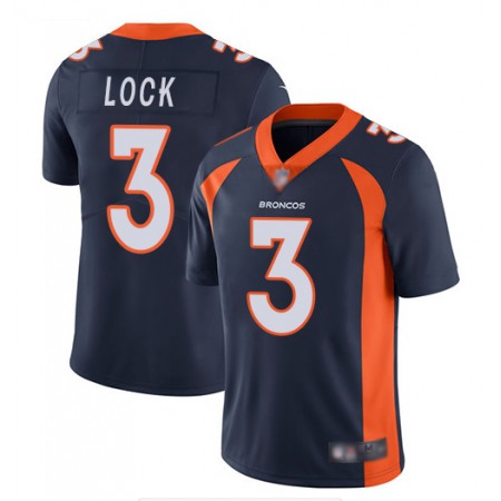 Men's Denver Broncos #3 Drew Lock Navy 2019 Vapor Untouchable Stitched NFL Jersey