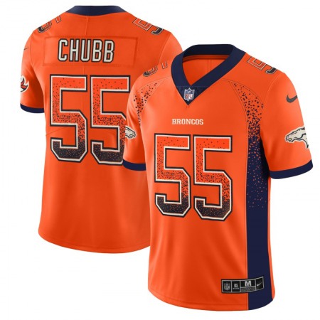 Men's Denver Broncos #55 Bradley Chubb Orange 2018 Drift Fashion Color Rush Limited Stitched NFL Jersey