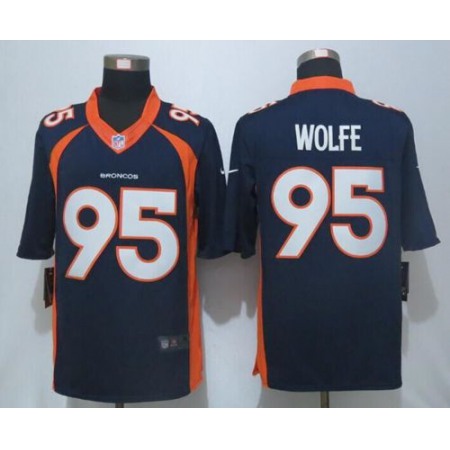 Nike Broncos #95 Derek Wolfe Navy Blue Alternate Men's Stitched NFL New Limited Jersey