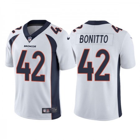 Men's Denver Broncos #42 Nik Bonitto White Vapor Untouchable Stitched Jersey