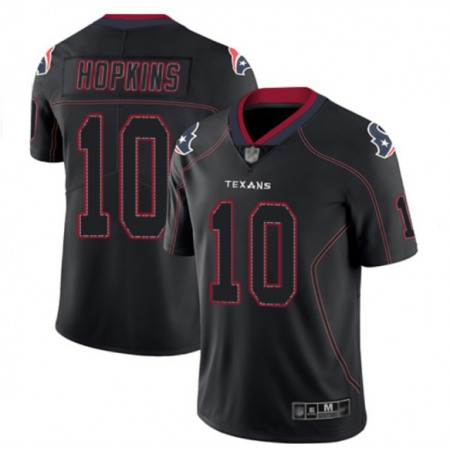 Men's Houston Texans #10 DeAndre Hopkins Lights Out Black Color Rush Limited Stitched Jersey