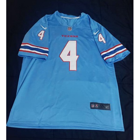 Men's Nike Houston Texans #4 Deshaun Watson Blue Limited Stitched NFL Jersey