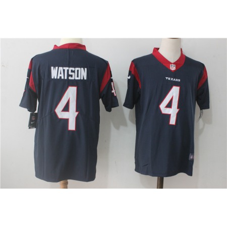 Men's Nike Houston Texans #4 Deshaun Watson Navy Blue Team Color Stitched NFL Vapor Untouchable Limited Jersey