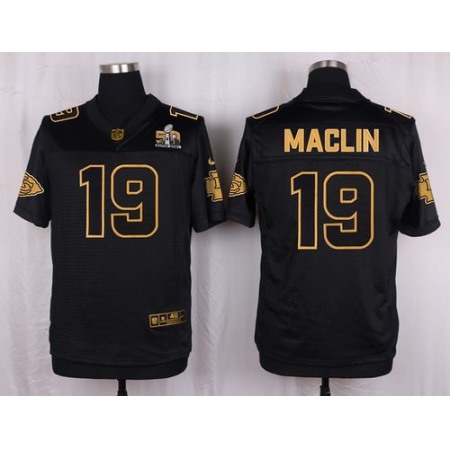 Nike Chiefs #19 Jeremy Maclin Black Men's Stitched NFL Elite Pro Line Gold Collection Jersey