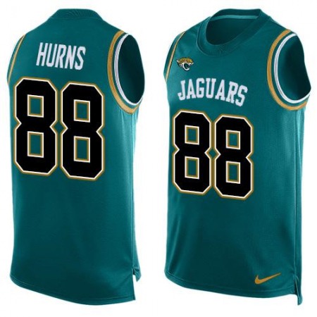 Nike Jaguars #88 Allen Hurns Teal Green Team Color Men's Stitched NFL Limited Tank Top Jersey