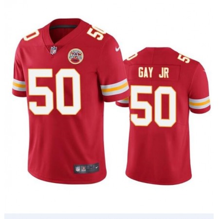 Men's Kansas City Chiefs #50 Willie Gay Jr. Red Vapor Untouchable Limited Stitched Jersey