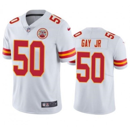 Men's Kansas City Chiefs #50 Willie Gay Jr. White Vapor Untouchable Limited Stitched Jersey
