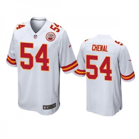 Men's Kansas City Chiefs #54 Leo Chenal White Stitched Football Jersey