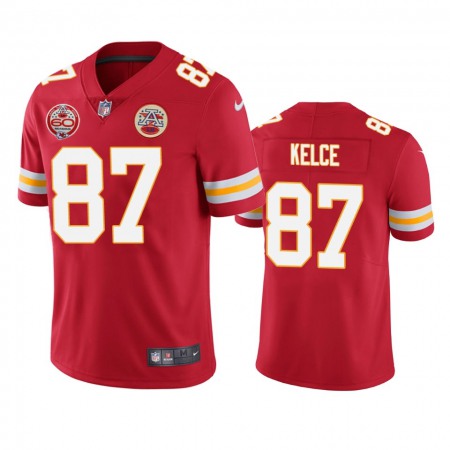 Men's Kansas City Chiefs #87 Travis Kelce Red 2019 60th Anniversary Limited Stitched NFL Jersey