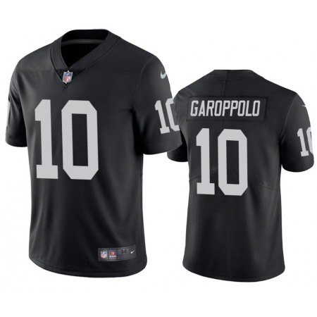 Men's Las Vegas Raiders #10 Jimmy Garoppolo Black Vapor Untouchable Stitched Football Jersey