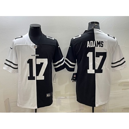 Men's Las Vegas Raiders #17 Davante Adams Black/White Split Vapor Untouchable Limited Stitched Jersey