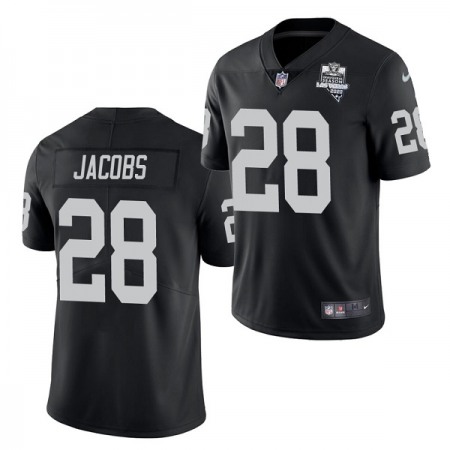 Men's Las Vegas Raiders #28 Josh Jacobs Black 2020 Inaugural Season Vapor Limited Stitched Jersey