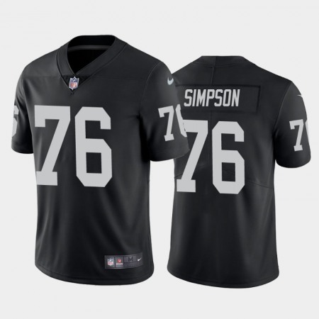 Men's Las Vegas Raiders #76 John Simpson Black Vapor Untouchable Limited Stitched Jersey