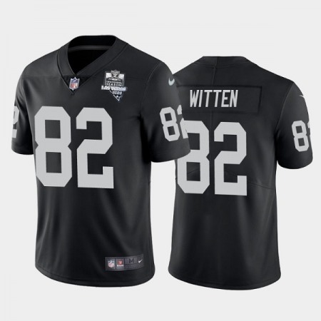 Men's Las Vegas Raiders #82 Jason Witten Black 2020 Inaugural Season Vapor Limited Stitched Jersey