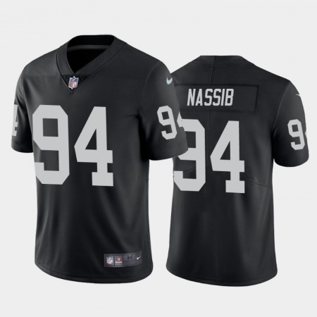Men's Las Vegas Raiders #94 Carl Nassib Black Vapor Untouchable Limited Stitched Jersey