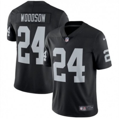 Men's Las Vegas Raiders #24 Charles Woodson Black Vapor Untouchable Limited Stitched NFL Jersey
