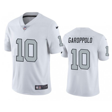 Men's Las Vegas Raiders #10 Jimmy Garoppolo White Color Rush Limited Stitched Football Jersey