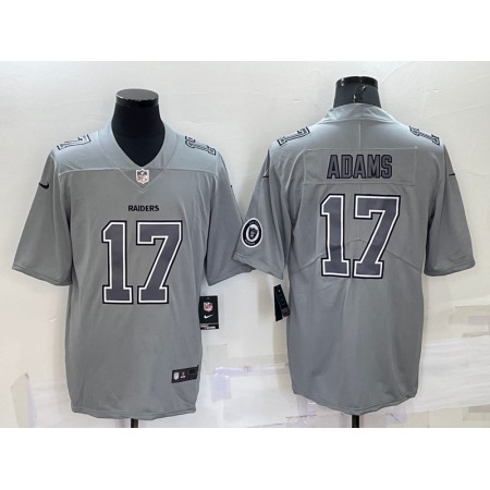 Men's Las Vegas Raiders #17 Davante Adams With Patch Grey Atmosphere Fashion Stitched Jersey