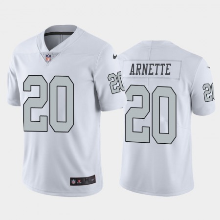 Men's Las Vegas Raiders #20 Damon Arnette White Color Rush Limited Stitched Jersey