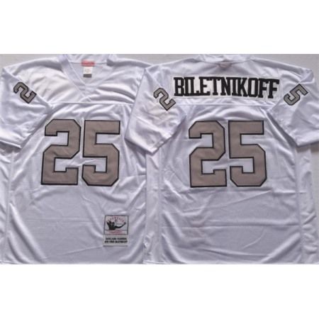 Men's Las Vegas Raiders #25 Fred Biletnikoff White Limited Stitched Jersey