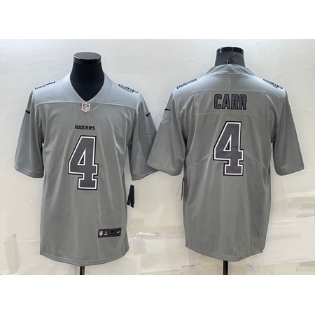 Men's Las Vegas Raiders #4 Derek Carr Grey Atmosphere Fashion Stitched Jersey