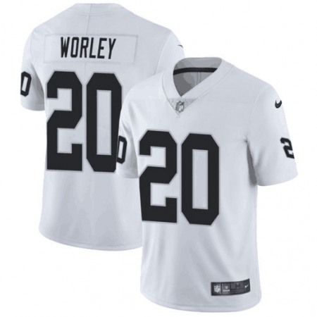 Men's Oakland Raiders #20 Daryl Worley White Vapor Untouchable Limited Stitched NFL Jersey
