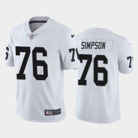 Men's Las Vegas Raiders #76 John Simpson White Vapor Untouchable Limited Stitched Jersey