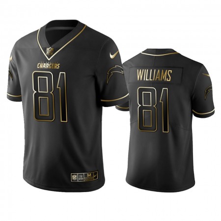 Men's Los Angeles Chargers #81 Mike Williams 2019 Black Gold Edition Stitched NFL Jersey