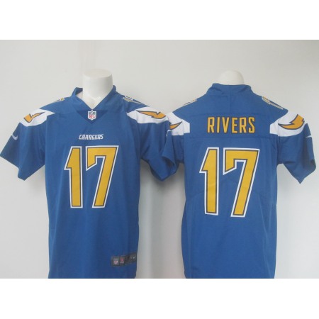 Men's Nike Los Angeles Chargers #17 Philip Rivers Blue Limited Rush Stitched NFL Jersey